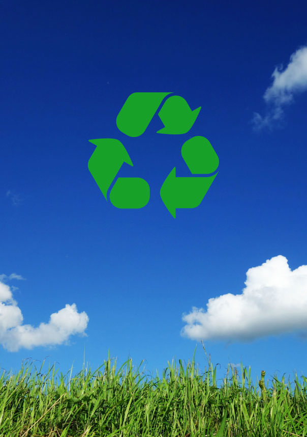 símbolo de producto reciclable y sosteible